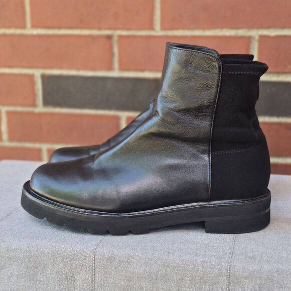 Stuart Weitzman 5050 Lift Pull On Ankle Boots Bootie Nappa Leather Womens 10B - Picture 1 of 9